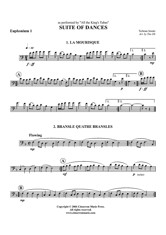 Suite of Dances - Euphonium 1 BC/TC