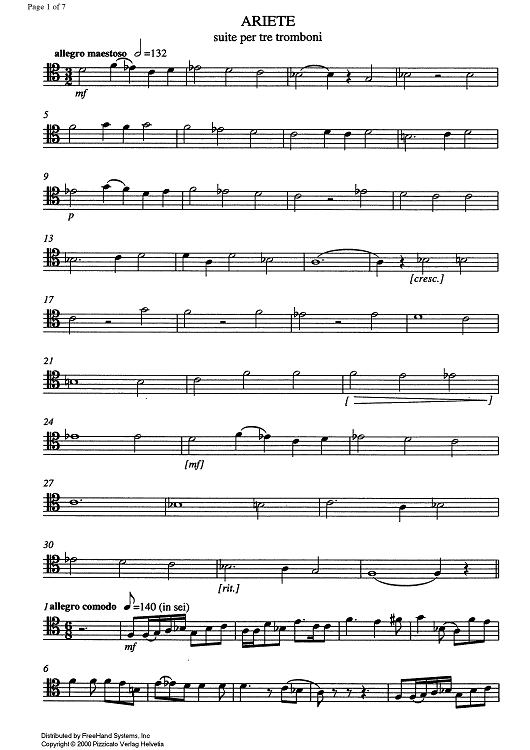 Sedici Trii - Tenor Trombone 1