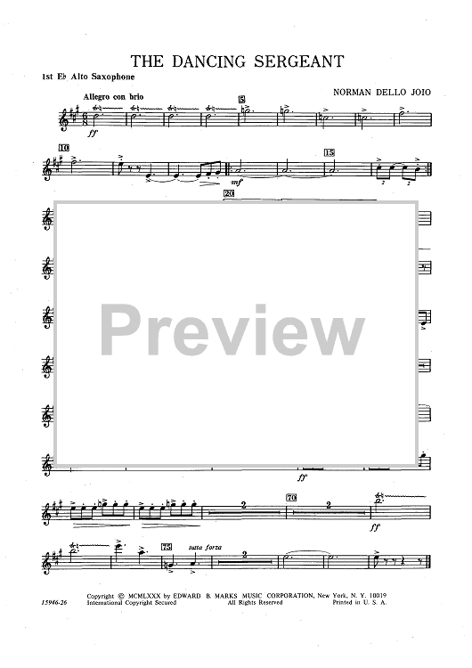 The Dancing Sergeant - Alto Sax 1