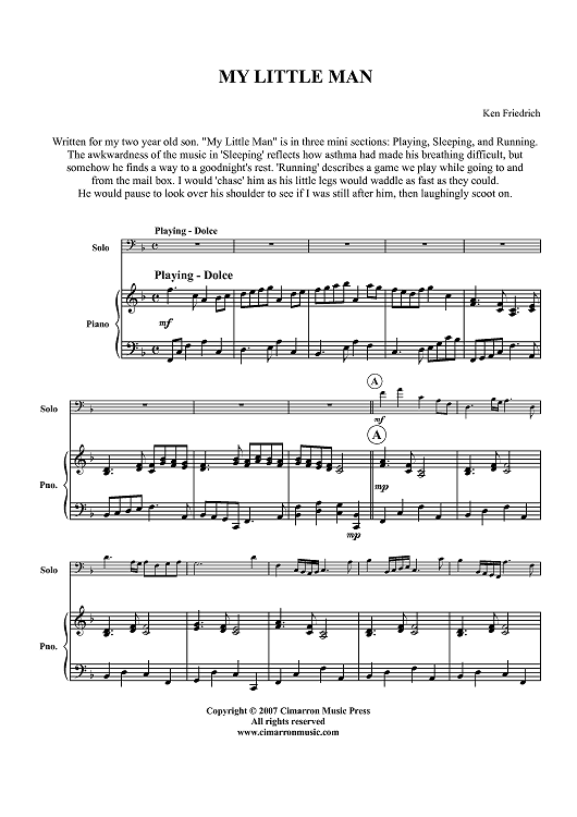 My Little Man (Son: Karlten) - Piano