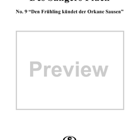 "Den Frühling kündet der Orkane Sausen", No. 9 from "Des Sängers Fluch", Op. 139