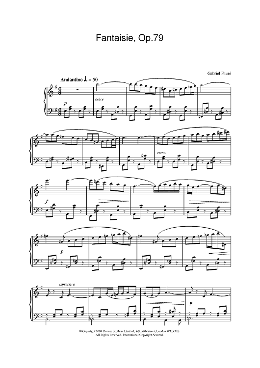 Fantaisie, Op.79