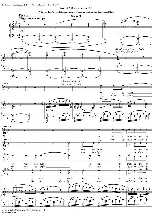Fidelio, Op. 72, No. 10: "O welche Lust!"