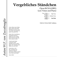 Vergebliches Ständchen Op.84 No. 4