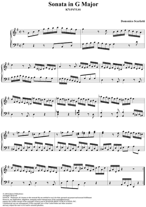 Sonata in G major - K71/P17/L81