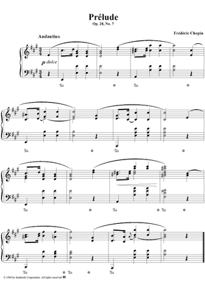 Prelude, Op. 28, No. 7 in A Major