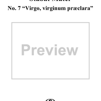 Stabat Mater, Op. 58: No. 7, Virgo, Virginum Præclara