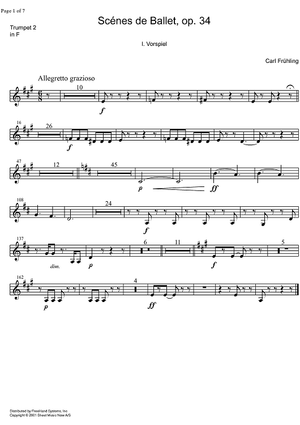 Scènes de Ballet Op.34 - Trumpet 2