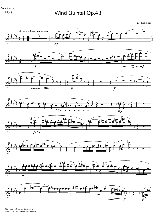 Quintet Op.43 - Flute