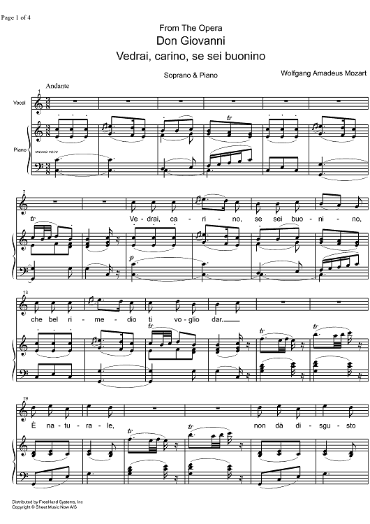 Vedrai, carino, se sei buonino from Don Giovanni KV527
