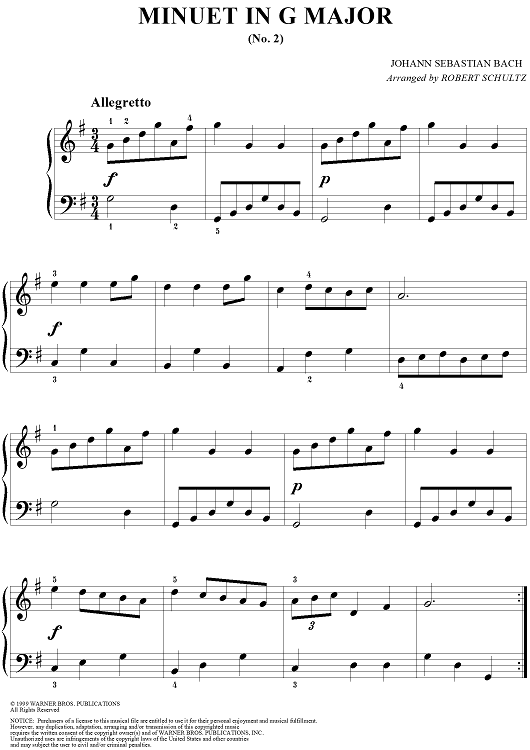Minuet No. 2 in G Major