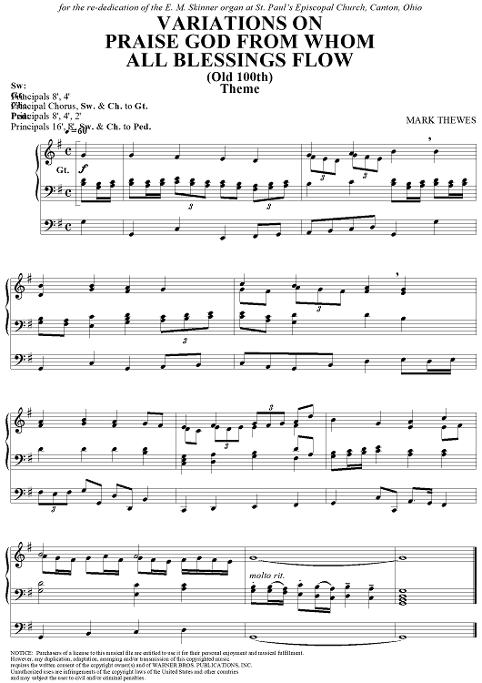 Variations on Praise God From Whom All Blessings Flow (Old 100th)