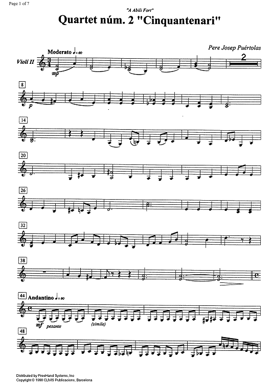 String quartet No. 2 - Violin 2