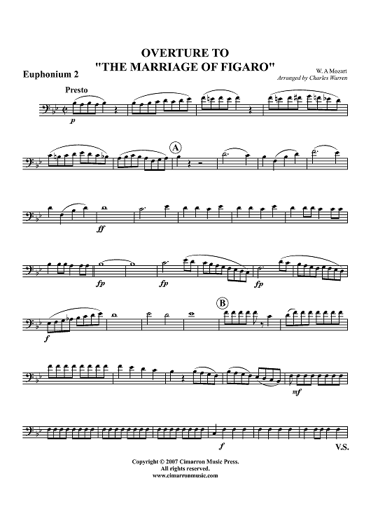 Overture to "The Marriage of Figaro" - Euphonium 2 BC/TC
