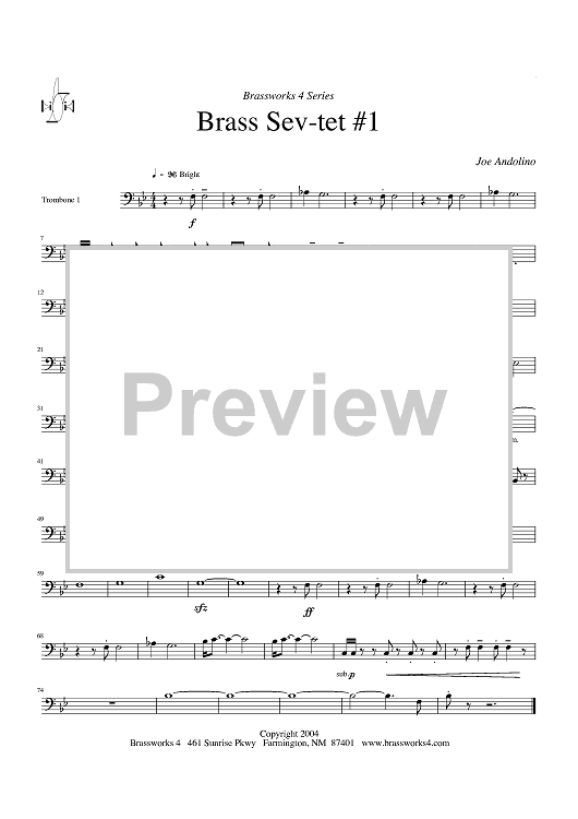 Brass Sev-tet #1 - Trombone 1