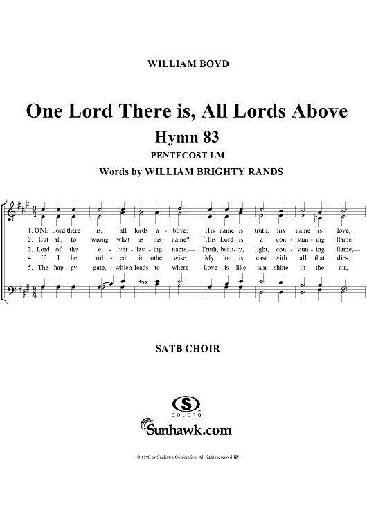 One Lord There is, All Lords Above