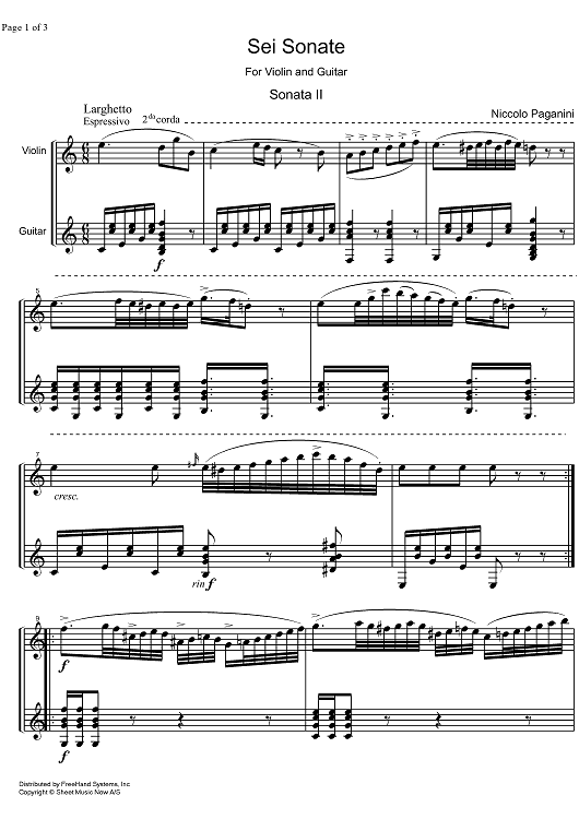 Sonata C Major Op. 2 No. 2 - Score