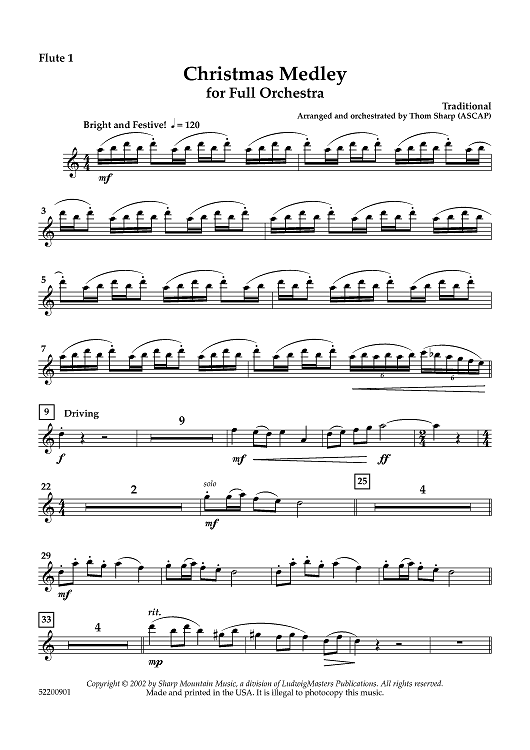 Christmas Medley - Flute 1