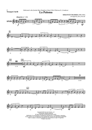 La Paloma - Trumpet 3 in Bb
