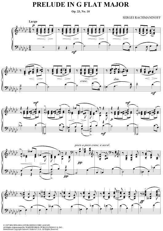 Prelude in G-flat Major, Op. 23, No. 10