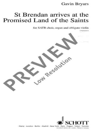 St. Brendan arrives at the Promised Land of the Saints - Choral Score