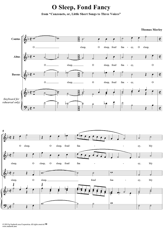 O Sleep, Fond Fancy