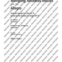 Allegro based on the sonata C major - Score and Parts