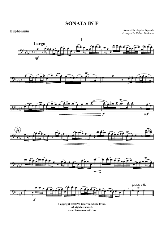 Sonata in F - Euphonium BC/TC