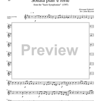 Sonata pian' e forte - from the "Sacre Symphoniae" (1597) - Cornet 2 in Bb Choir I
