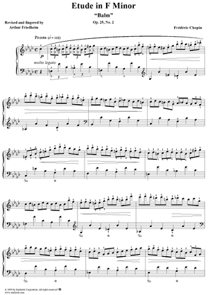 Etude Op. 25, No. 2 in F Minor
