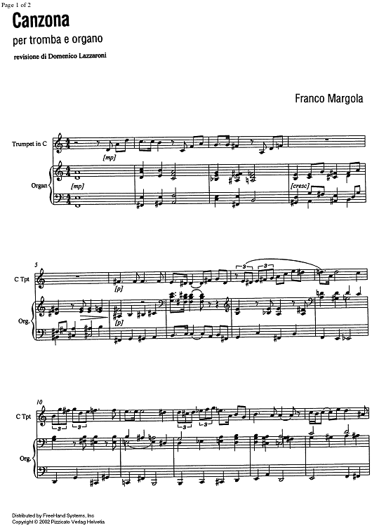Canzona - Score