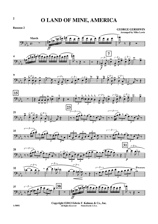 O Land Of Mine, America - Bassoon 2