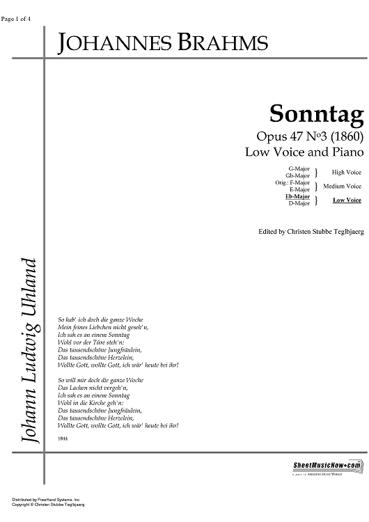 Sonntag Op.47 No. 3