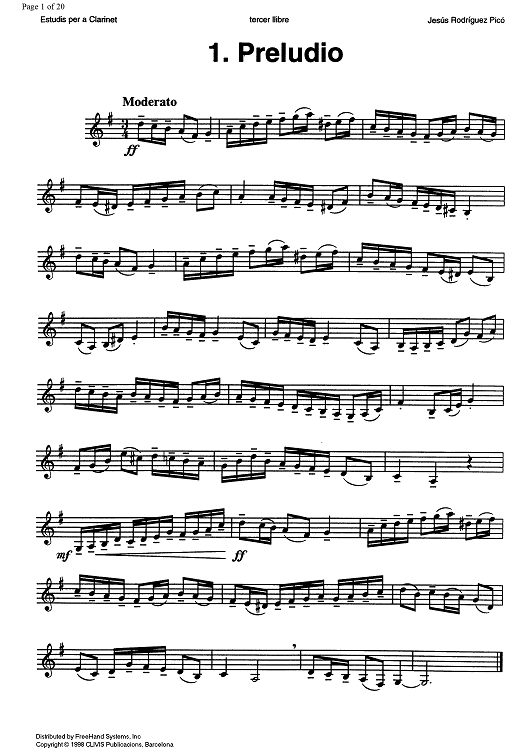 Studies for clarinet, Vol. 3 (Elementary level) - Clarinet