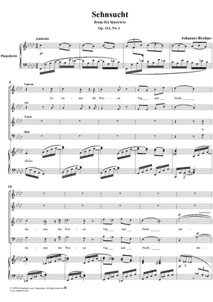Six Quartets, op. 112, no. 1, Sehnsucht