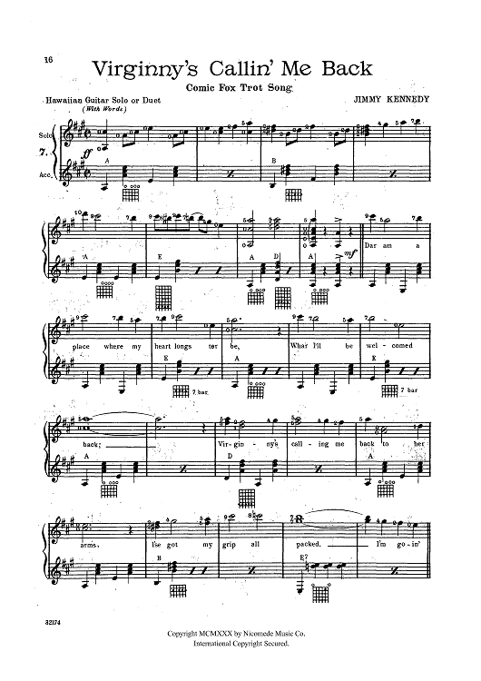 Virginny's Callin' Me Back