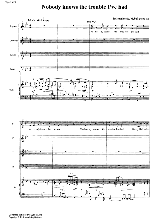 Nobody Knows the Trouble I've Had