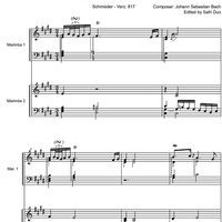 French Suite  6 E Major BWV 817 - Score