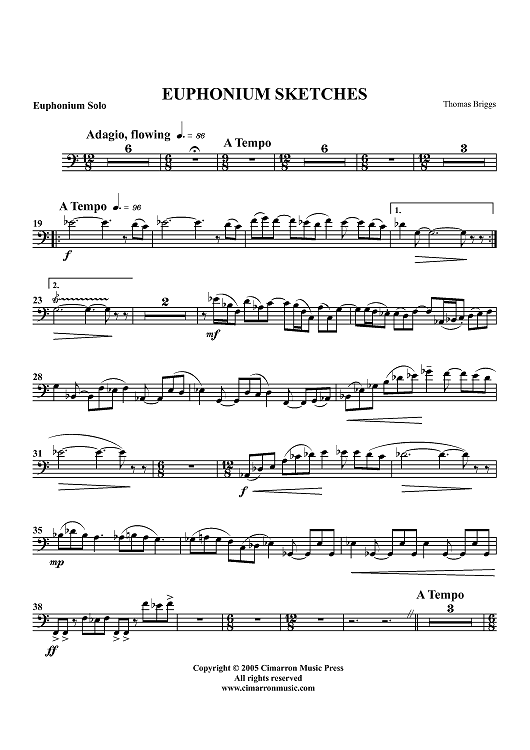 Euphonium Sketches - Euphonium BC/TC