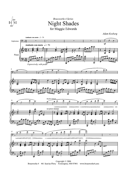 Night Shades - Piano Score