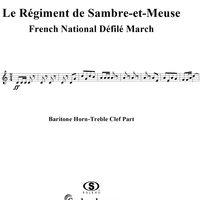 Le Régiment de Sambre-et-Meuse - Baritone Horn-Treble Clef