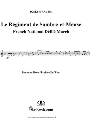 Le Régiment de Sambre-et-Meuse - Baritone Horn-Treble Clef