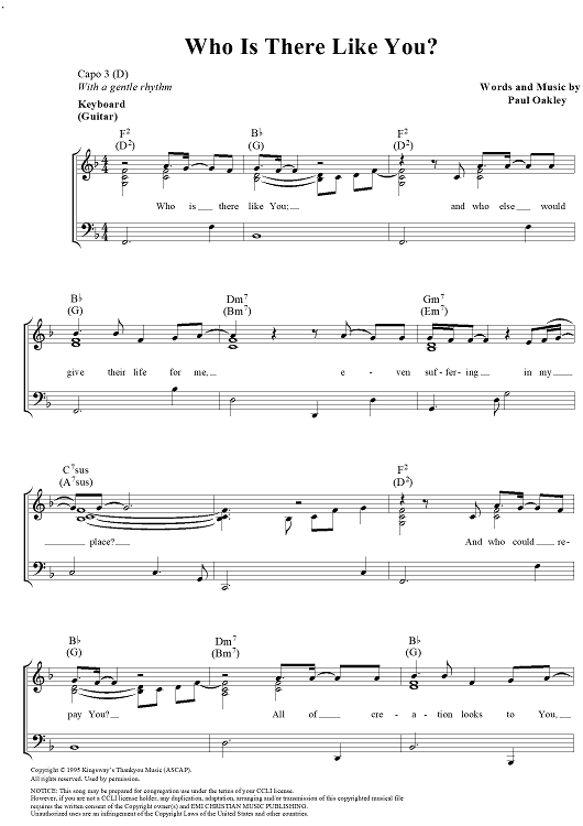 Who Is There Like You?