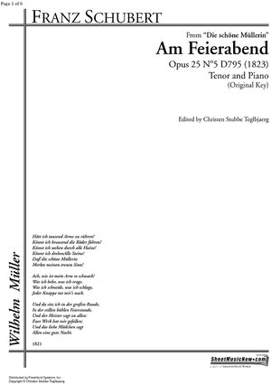Am Feierabend Op.25 No. 5 D795