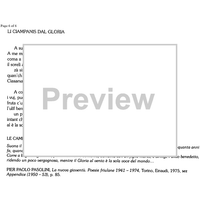 Li ciampanis dal Gloria - Score