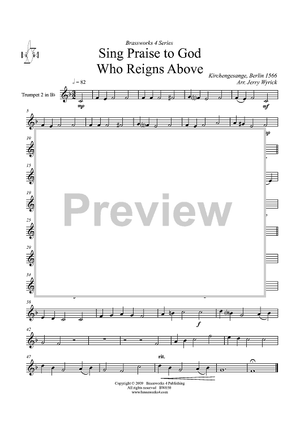 Sing Praise To God Who Reigns Above - Trumpet 2 in B-flat