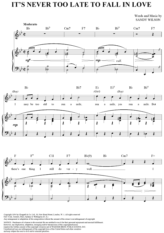 It's Never Too Late to Fall in Love