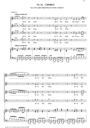 Messiah, no. 26: All we like sheep have gone astray - Piano