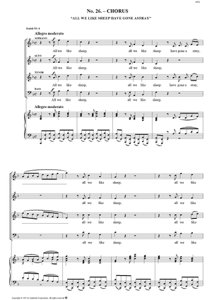 Messiah, no. 26: All we like sheep have gone astray - Piano Score