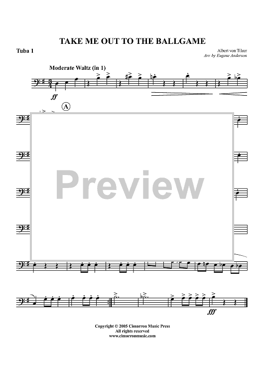 Take Me Out To The Ballgame - Tuba 1